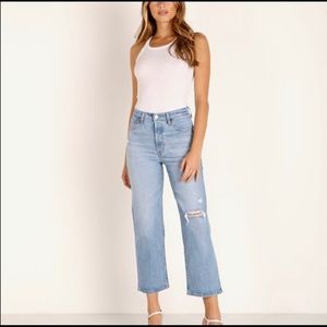 Levi’s Ribcage Straight Ankle in Tango Fade